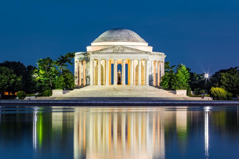 The Jefferson Memorial in Washington DC